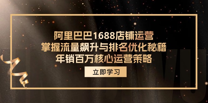 阿里巴巴1688店铺运营，掌握流量飙升与排名优化秘籍 年销百万核心运营策略 - 中创网-中创网