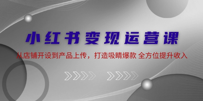 小红书变现运营课：从店铺开设到产品上传，打造吸睛爆款 全方位提升收入 - 中创网-中创网