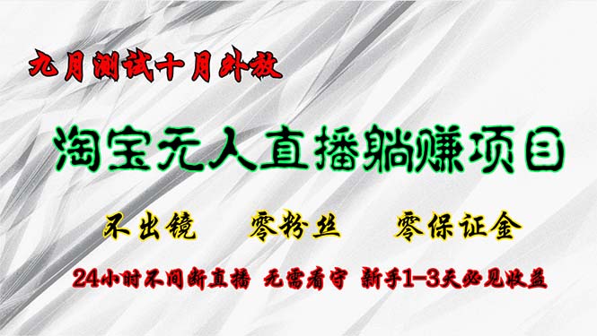 图片[1]-淘宝无人直播最新玩法，九月测试十月外放，不出镜零粉丝零保证金，24小… - 中创网-中创网