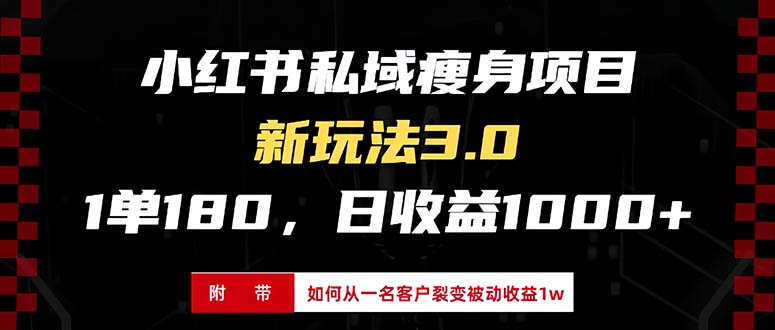 小红书瘦身项目3.0模式，新手小白日赚收益1000+（附从一名客户裂变收益… - 中创网-中创网