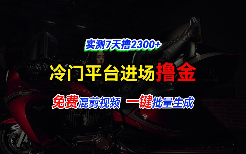 全新冷门平台vivo视频，快速免费进场搞米，通过混剪视频一键批量生成，实测7天撸2300+ - 中创网-中创网