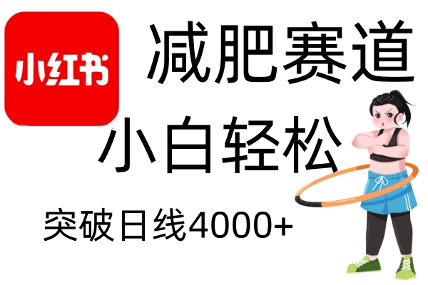 小红书减肥赛道，简单零成本，无需剪辑，不用动脑，小白轻松日利润4000+ - 中创网-中创网