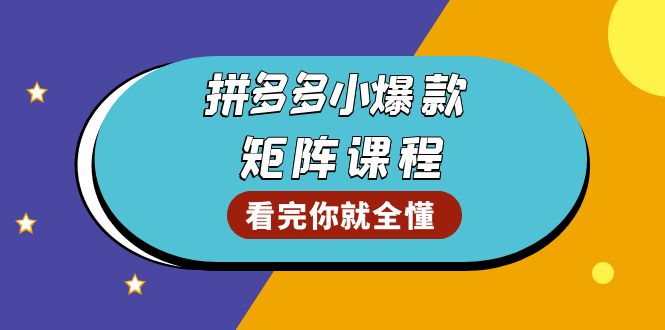 拼多多爆款矩阵课程：教你测出店铺爆款，优化销量，提升GMV，打造爆款群 - 中创网-中创网