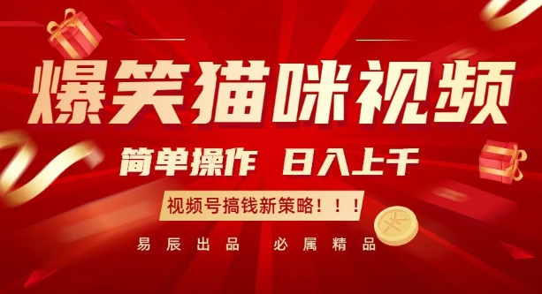 爆笑猫咪视频：简单操作，日入过K，视频号搞钱新策略 - 中创网-中创网