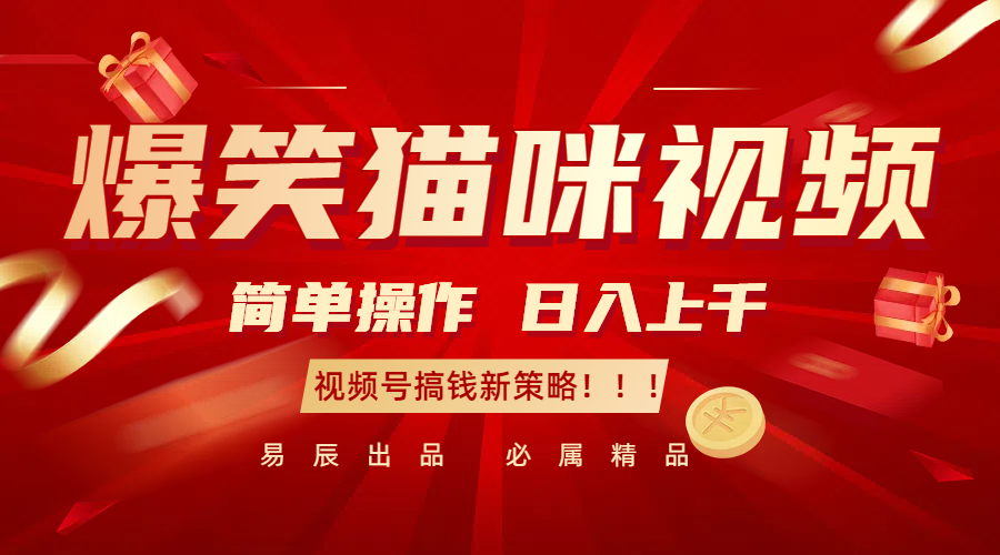 爆笑猫咪视频：简单操作，日入过千，视频号搞钱新策略！ - 中创网-中创网