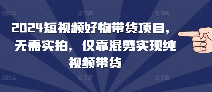 2024短视频好物带货项目，无需实拍，仅靠混剪实现纯视频带货 - 中创网-中创网