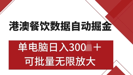 港澳数据全自动掘金，单电脑日入5张，可矩阵批量无限操作【仅揭秘】 - 中创网-中创网