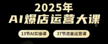 2025年AI爆店运营大课，13节AI实操课+37节流量运营课 - 中创网-中创网