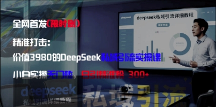 精准打击：价值3980的DeepSeek私域引流实操课，小白实操无门槛，日引精准粉300+ - 中创网-中创网