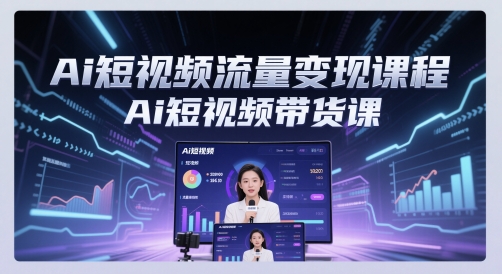 Ai短视频流量变现课程，Ai短视频带货课 - 中创网-中创网