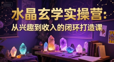 水晶玄学实操营：从兴趣到收入的闭环打造课 - 中创网-中创网