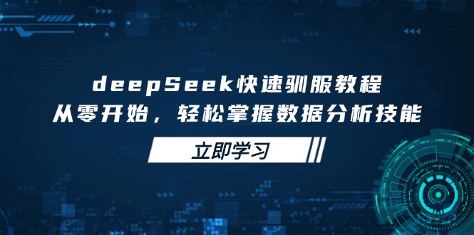 deepSeek快速驯服教程，从零开始，轻松掌握数据分析技能 - 中创网-中创网