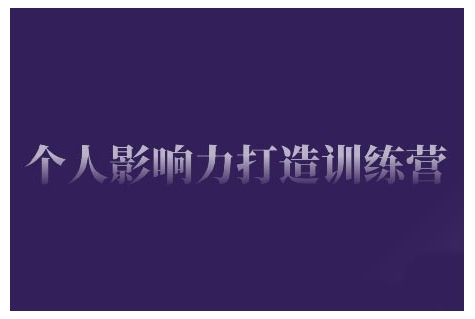 个人影响力打造训练营，掌握公域引流、私域运营、产品定位等核心技能，实现从0到1的个人IP蜕变 - 中创网-中创网