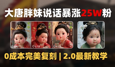 AI大唐胖贵妃说话2.0，40条视频暴涨40w粉，附独家变现攻略 - 中创网-中创网