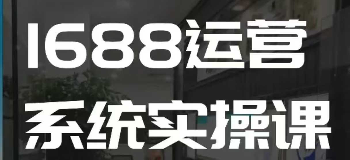 1688高阶运营系统实操课，快速掌握1688店铺运营的核心玩法 - 中创网-中创网