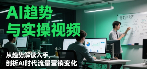 AI趋势与实操视频，从趋势解读入手，剖析AI时代流量营销变化 - 中创网-中创网