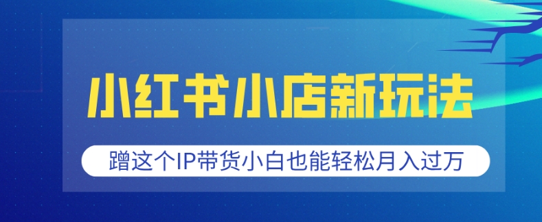 小红书小店新玩法，蹭这个IP带货，小白也能轻松月入过W【揭秘】 - 中创网-中创网