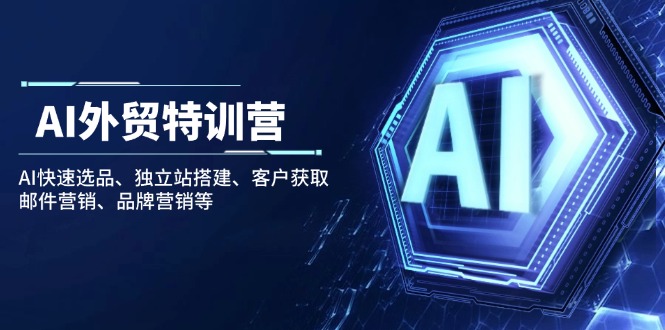 AI外贸特训营：AI快速选品、独立站搭建、客户获取、邮件营销、品牌营销等 - 中创网-中创网