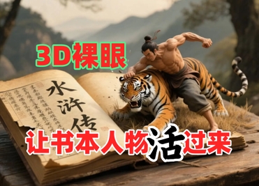 书本人物裸眼3D视频，新的玩法，流量超猛，保姆级教程 - 中创网-中创网