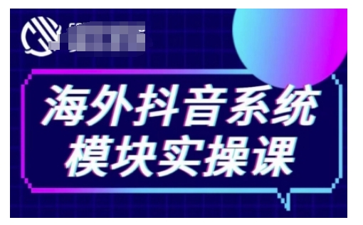 海外抖音Tiktok系统模块实操课，TK短视频带货，TK直播带货，TK小店端实操等 - 中创网-中创网