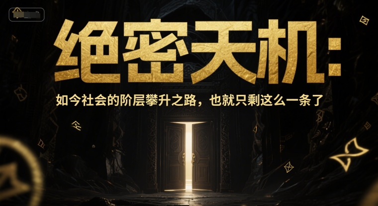 付费文章：绝密天机：如今社会的阶层攀升之路，也就只剩这么一条了 - 中创网-中创网