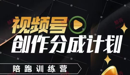 视频号创作分成计划陪跑训练营，手把手教会你如何制作视频，细水长流型项目 - 中创网-中创网