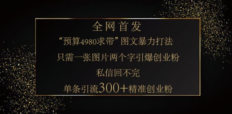 小红书神奇图片引流法，只需一张图，就能单条笔记凭借此方法，轻松引流 300 + 精准创业粉 - 中创网-中创网