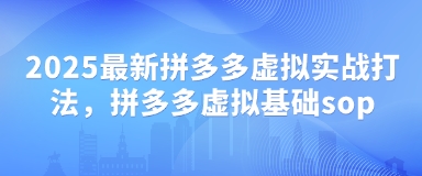 2025最新拼多多虚拟实战打法，拼多多虚拟基础sop - 中创网-中创网
