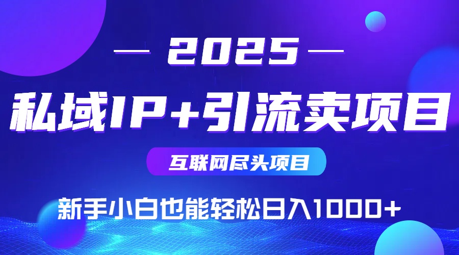 私域IP+卖项目，普通人小白也能轻松实现日入1000+ - 中创网-中创网