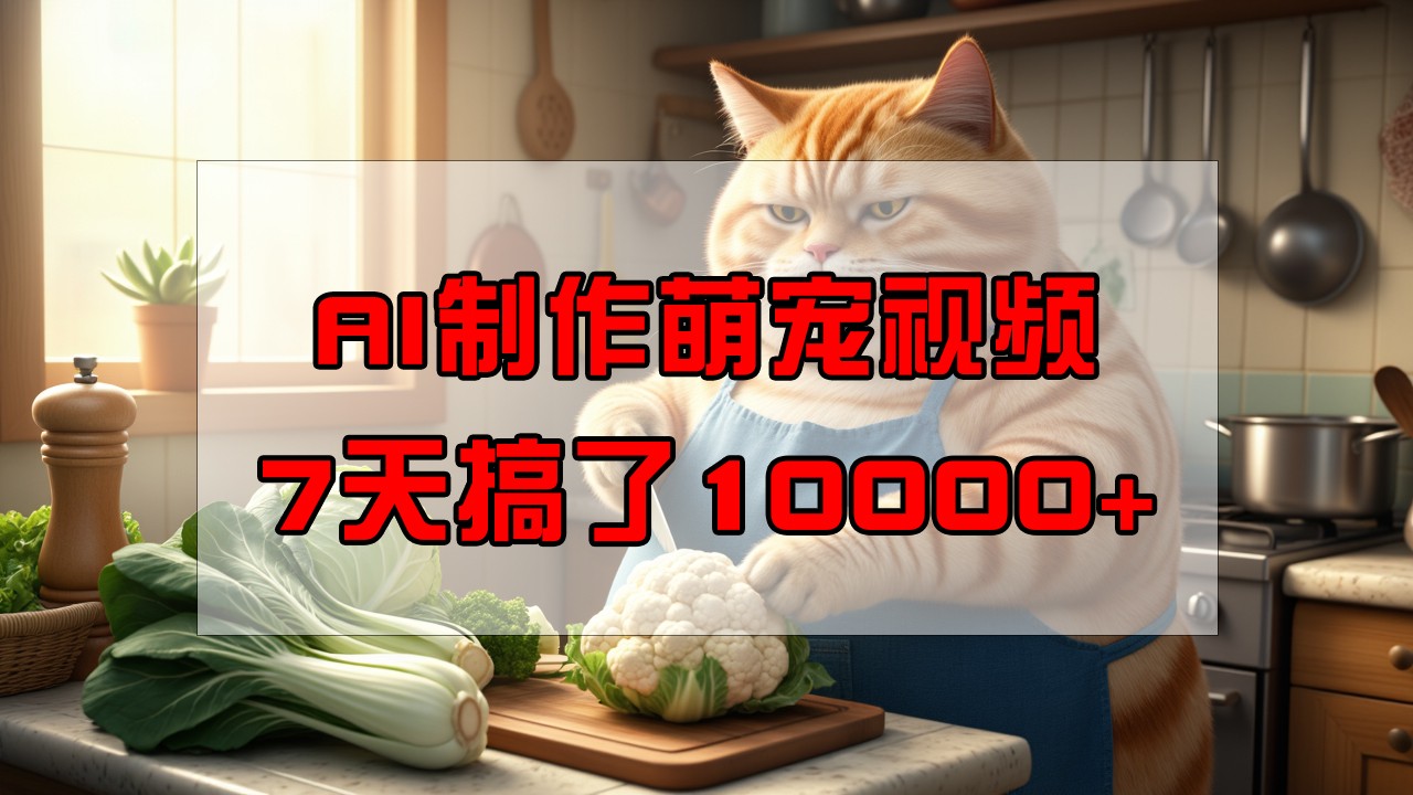 靠AI制作萌宠视频，7天搞了1万+，操作简单门槛低，有手机就行 - 中创网-中创网