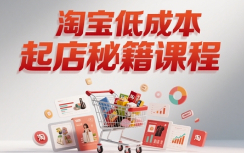 淘宝低成本起店系统课，助你快速起店，实现弯道超车 - 中创网-中创网