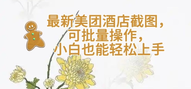 【轻云】最新美团酒店截图，可批量操作，小白也能轻松上手 - 中创网-中创网