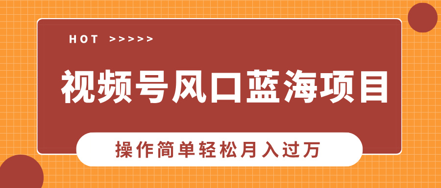 视频号风口蓝海项目，中老年人的流量密码，操作简单轻松月入过万 - 中创网-中创网