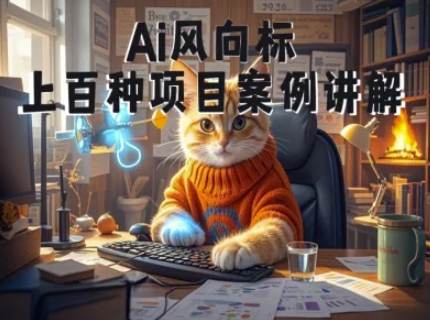 Ai风向标-附100种项目案例玩法-0基础小白到大神ai视频商业应用教学 - 中创网-中创网