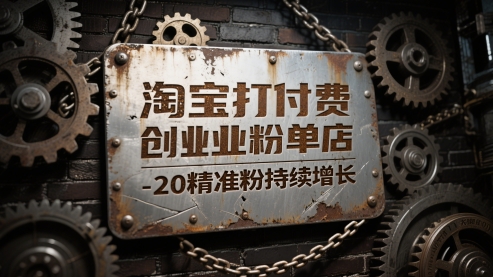 淘宝打付费创业粉单店每天稳定10-20精准粉持续增长【揭秘】 - 中创网-中创网