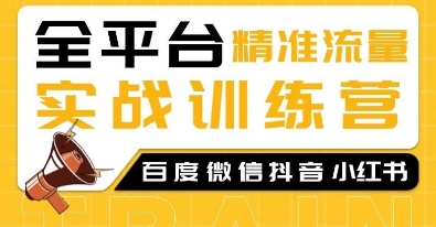全平台精准流量实战训练营，百度微信抖音小红书SEO引流教程 - 中创网-中创网