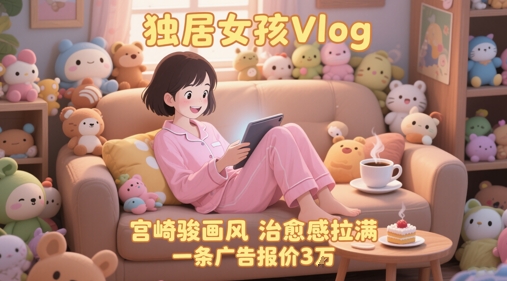 单个账号涨粉71W！用AI制作独居女孩Vlog，宫崎骏画风，治愈感拉满，一条广告报价3W - 中创网-中创网