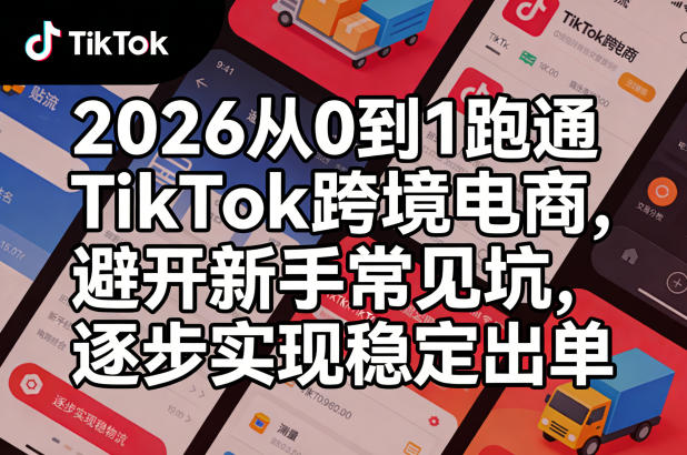 2026从0到1跑通TikTok跨境电商，避开新手常见坑，逐步实现稳定出单(更新0414)-中创网
