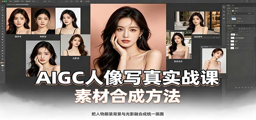 AIGC人像写真实战课：软件平台部署筹备，素材合成方法，多题材写真案例-中创网