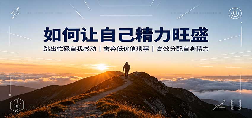 如何让自己精力旺盛：跳出忙碌自我感动，舍弃低价值琐事，高效分配自身精力-中创网