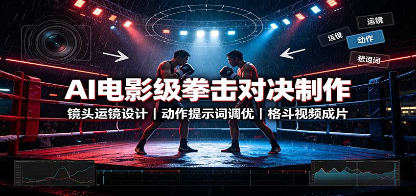 AI电影级拳击对决制作：镜头运镜设计，动作提示词调优，格斗视频成片-中创网